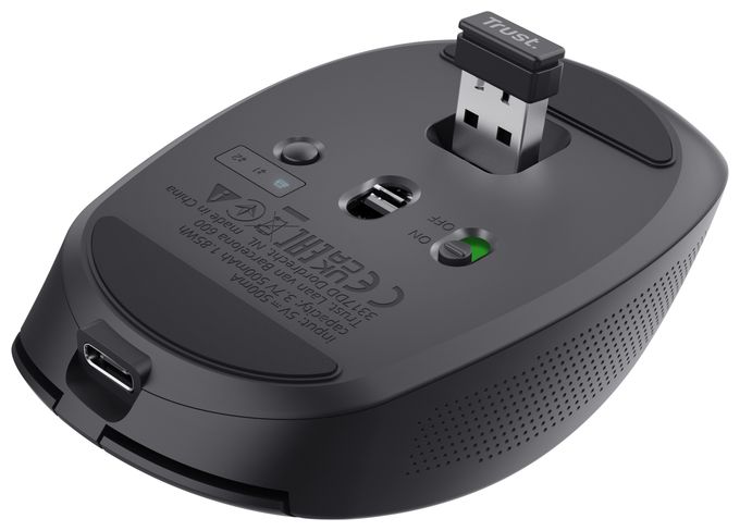 3200 DPI Büro Maus Optisch  OZAA COMPACT Eco (Schwarz) 