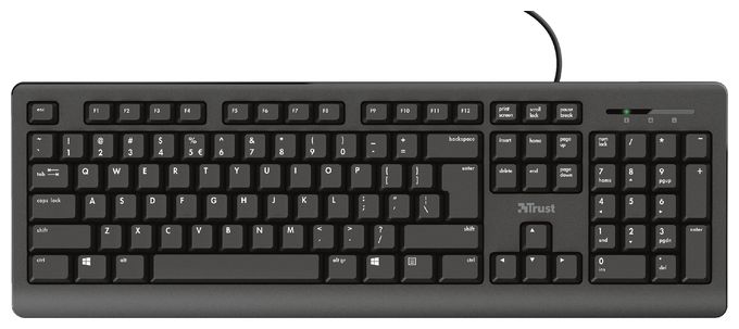 Büro Tastatur USB  Primo 4 in 1 Home Office Set (Schwarz) 