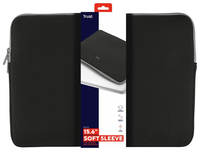 bis 39,6 cm (15.6 Zoll) (Schwarz) Primo Notebook-Sleeve 