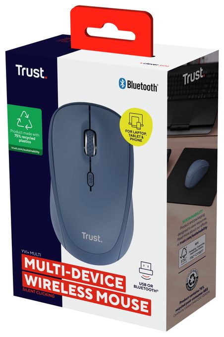 1600 DPI Universal Maus Optisch  Yvi+ (Blau) 