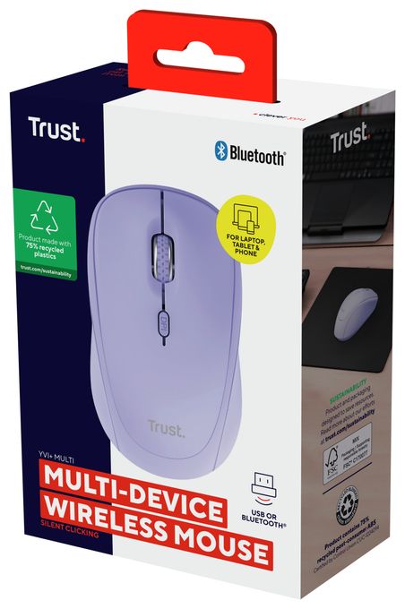 1600 DPI Universal Maus Optisch  Yvi+ (Violett) 
