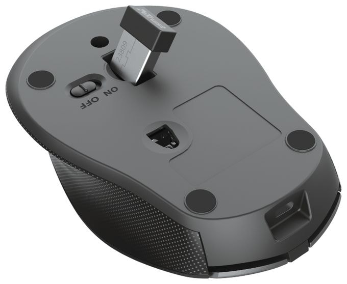 1600 DPI Büro Maus Optisch  Zaya (Schwarz, Grau) 