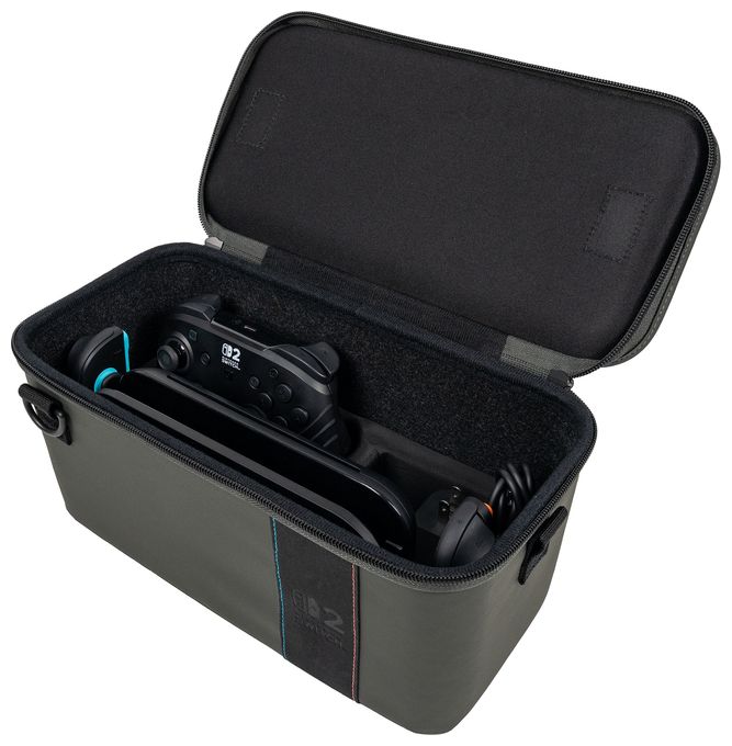 PlayTrek 2-in-1-Etui Offiziell von Nintendo lizenzierte Reiseetui zum Schutz deiner Nintendo Switch 2, Antrazitschwarz 