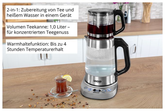 1,7 l Wasserkocher 1800 W  18215 Samowar Selin (Edelstahl) 