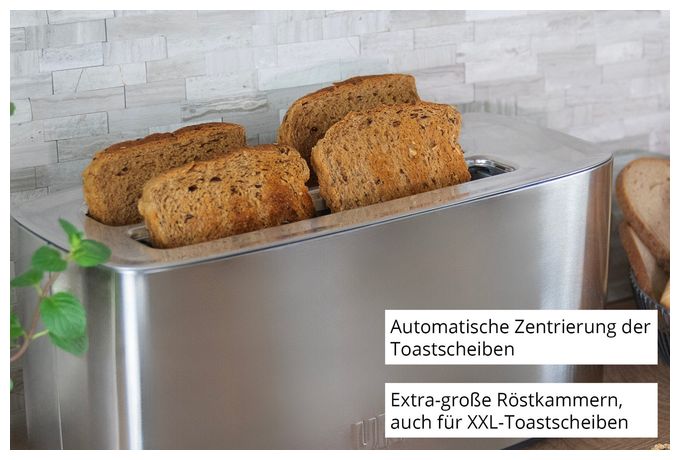 Toaster 1400 W 4 Scheibe(n) 7 Stufen  38266 Tom (Edelstahl) 