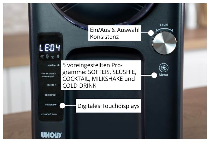 1400 l Eismaschine 150 W 48956 Sofie 2in1-Slush und Softeismaschine 