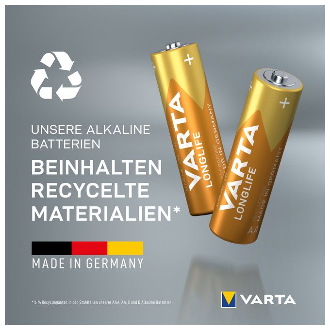 AA Alkali 1,5 V 24 Stück Longlife Batterie 
