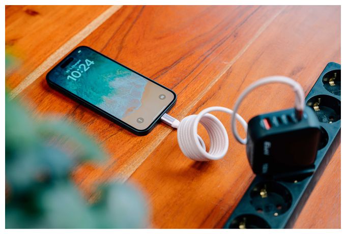 0,48 Gbit/s Stecker Rundkabel USB C auf USB C bis 60 W 1,2 m  31850 (Grau) 