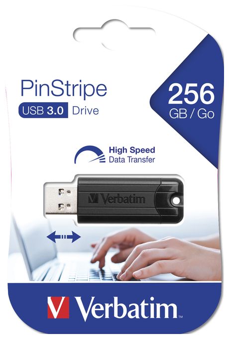 USB Typ-A Stick 256 GB  PinStripe 3.0 (Schwarz) 