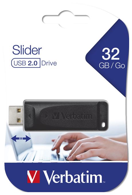 USB Typ-A Stick 32 GB  Slider (Schwarz) 