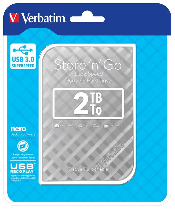2 TB externe Festplatte Micro-USB B  Store 'n' Go (Silber) 
