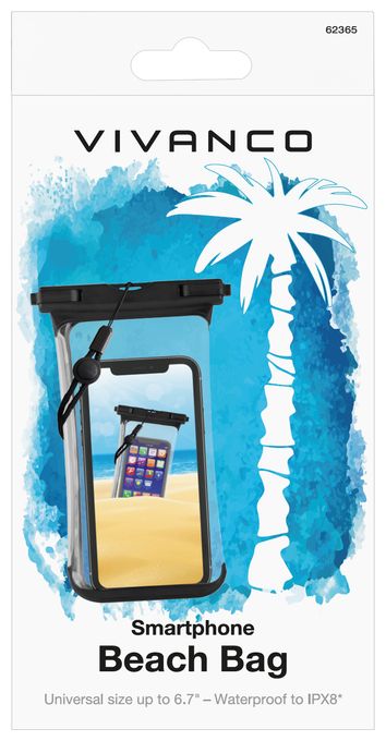 Beuteltasche für Jede Marke Universal (Schwarz, Transparent) Beach Bag 