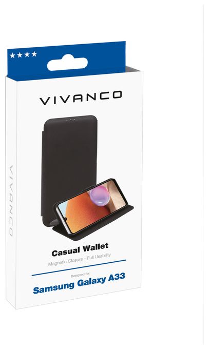 Geldbörsenhülle für Samsung Galaxy A33  Casual (Schwarz) 