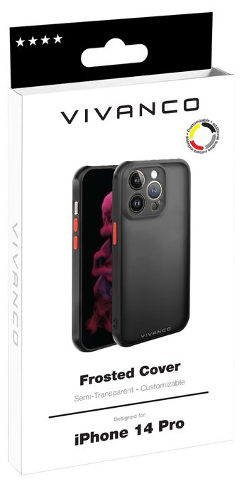 Cover für Apple iPhone 14 Pro (Schwarz, Durchscheinend) Frosted 