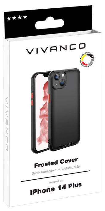 Cover für Apple iPhone 14 Plus (Schwarz, Durchscheinend) Frosted 