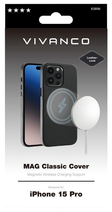 Cover für Apple iPhone 15 Pro  Mag Classic (Schwarz) 
