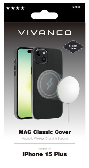 Cover für Apple iPhone 15 Plus  Mag Classic (Schwarz) 