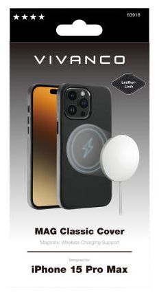 Mantelhülle für Apple iPhone 15 Pro Max  Mag Classic (Schwarz) 