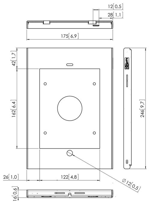 aus Aluminium, Stahl iPad mini  PTS1215 TabLock (Silber) 