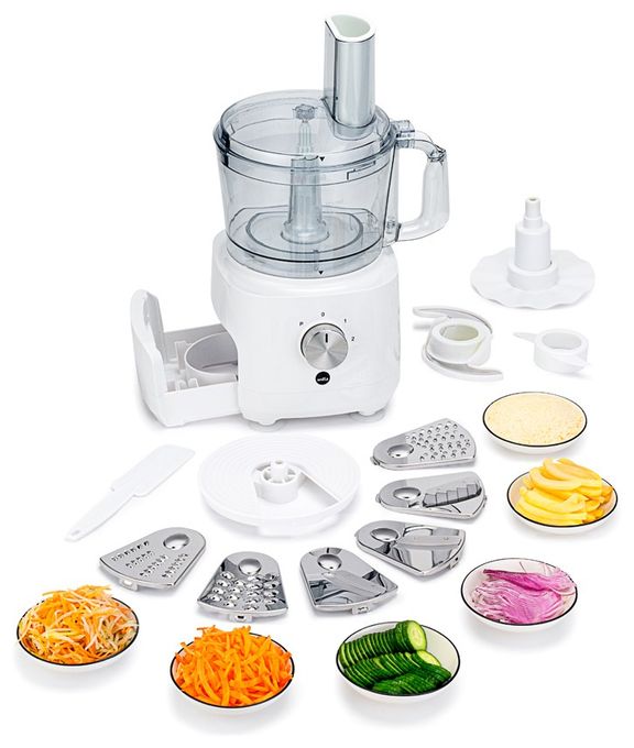 1000 W Küchenmaschine 1,2 l  FP2-1000W (Transparent, Weiß) 