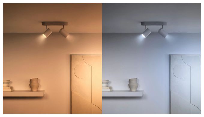 LED Intelligentes Leuchtmittel 55 mm Multi Tunable White & Color Glas Spot GU10 PAR16 Doppelpack 