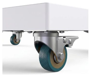  220768 Möbelroller + Untergestell Base Roll für Waschmaschine/Trockner (Weiß) 