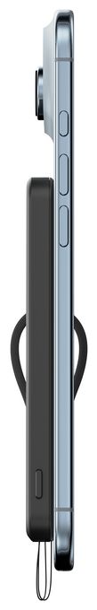 5000 mAh Powerbank USB Typ-C Kabelloses Laden  MagFix Pro (Schwarz) 