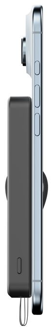 1000 mAh Powerbank USB Typ-C Kabelloses Laden  MagFix Pro (Schwarz) 