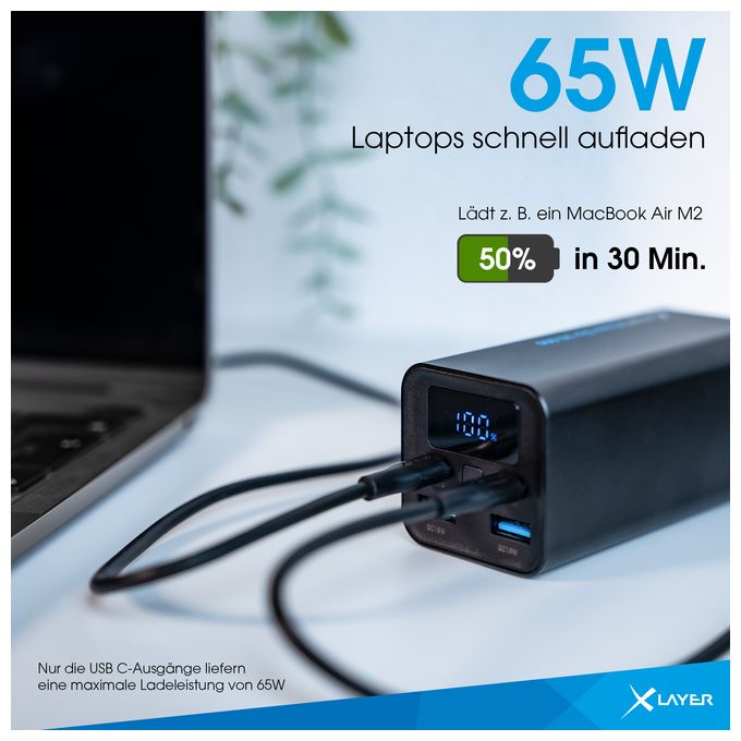 20000 mAh Powerbank USB Typ-C  Power Bar (Schwarz) 