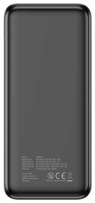 20000 mAh Powerbank USB Typ-C  Rapid (Schwarz) 