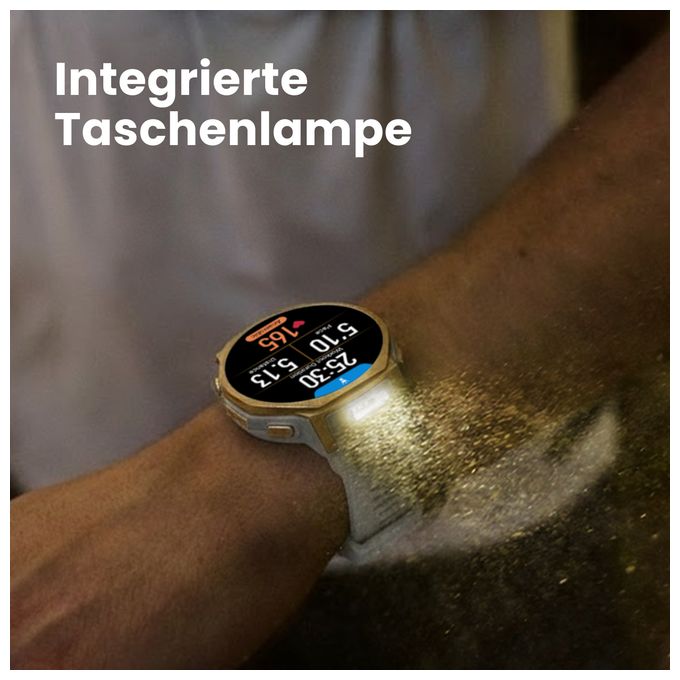 Digital 44 mm Smartwatch Rund 353 ppi  T-Rex 3 Pro (Schwarz) 