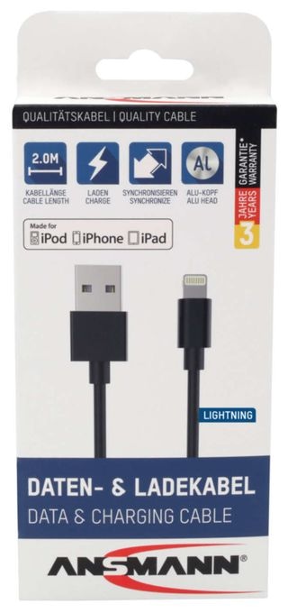 Stecker Lightning auf USB A 2 m  1700-0079 (Schwarz) 