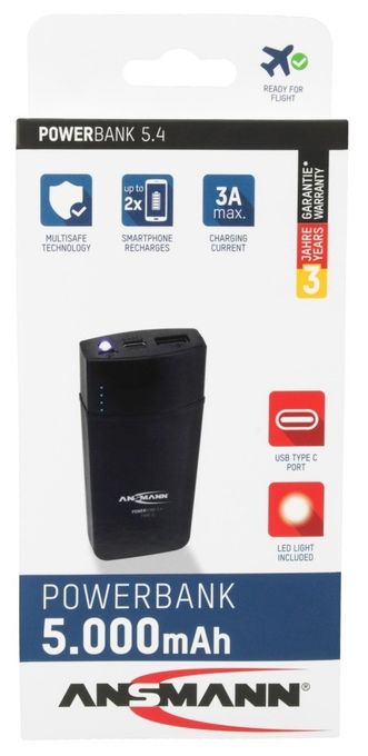 5000 mAh Powerbank  1700-0094 (Schwarz) 