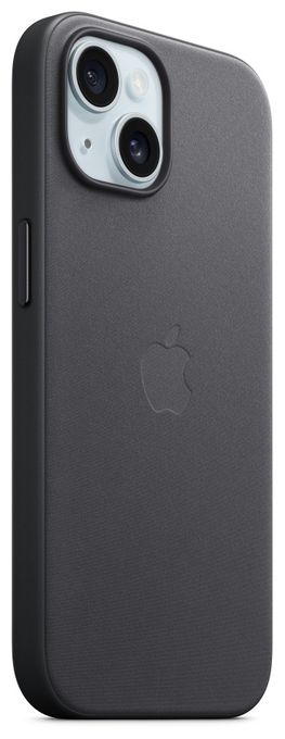 Cover für Apple iPhone 15  Feingewebe Case mit MagSafe (Schwarz) 