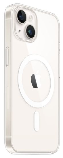Cover für Apple iPhone 14  Silikon Case mit MagSafe (Transparent) 