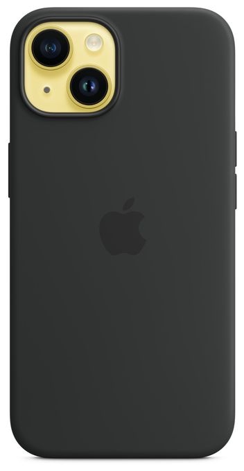 Cover für Apple iPhone 14  Silikon Case mit MagSafe (Schwarz) 
