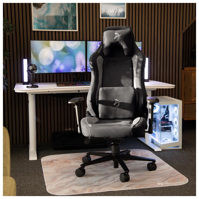 Gamingstuhl bis 145 kg (Schwarz/Grau) Vernazza Supersoft 