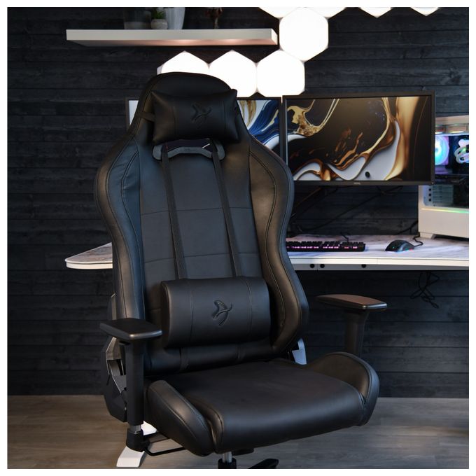 Gamingstuhl bis 120 kg (Schwarz) Torretta SoftPU 
