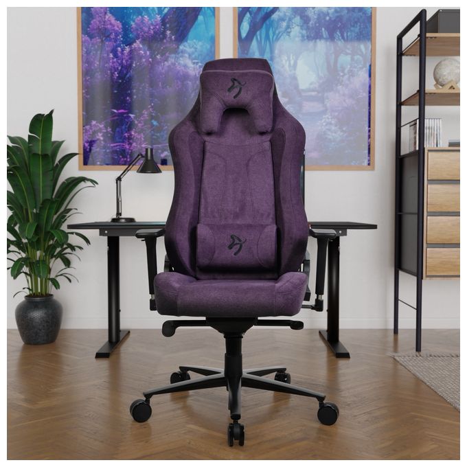 Gamingstuhl bis 145 kg (Violett) Vernazza Soft Fabric 