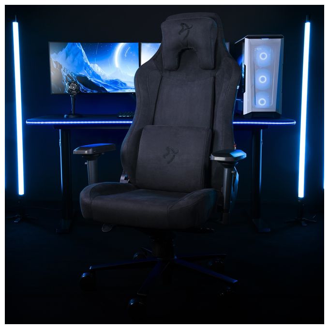 Gamingstuhl bis 145 kg (Schwarz) Vernazza Supersoft 