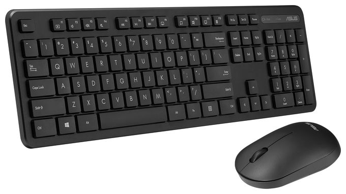 Universal Tastatur RF kabellos + USB 2.4 GHz  CW100 (Schwarz) 