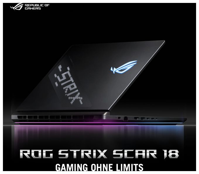 WQXGA Notebook 45,7 cm (18 Zoll) 3840 x 2400 Pixel 64 GB Ram 4 TB SSD Windows 11 Home Intel Core Ultra 9 max. 5,5 GHz NVIDIA GeForce RTX 5090  ROG Strix SCAR G835LXG-TQ378W (Schwarz) 
