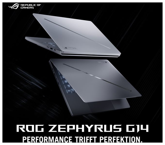 WQXGA+ Notebook 35,6 cm (14 Zoll) 2880 x 1800 Pixel 1 TB SSD Windows 11 Home AMD Ryzen 9 max. 5,2 GHz  ROG Zephyrus G14GA403UP-QS001W (Weiß) 