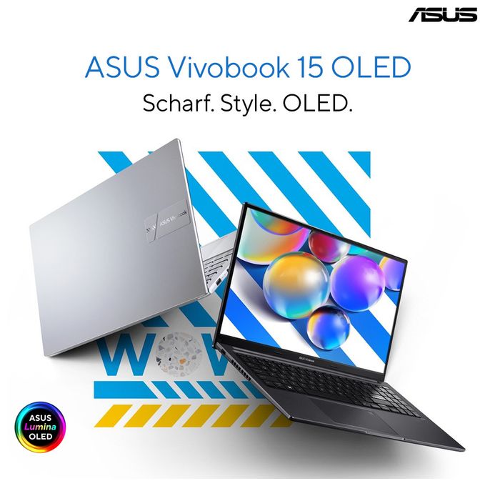 2K Ultra HD Notebook 39,6 cm (15.6 Zoll) 2880 x 1620 Pixel 512 GB SSD Intel® Core™ i9 max. 5,4 GHz  Vivobook 15 Oled X1505VA-MA921 (Silber) 