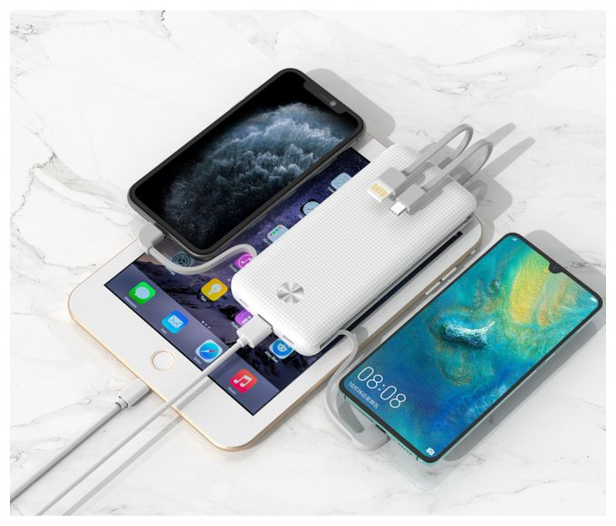 10000 mAh Powerbank USB Typ-A  Carbon 10 (Weiß) 