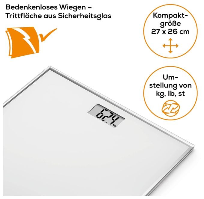 Elektronische Personenwaage bis 150 kg GS120 Kompakt 