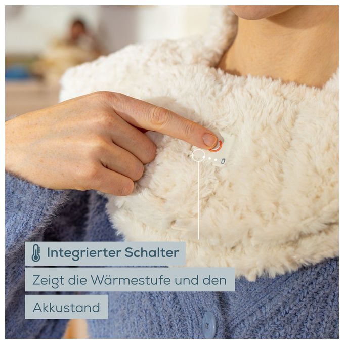  HK165 Huggy Schulterheizkissen (Cremefarben) 
