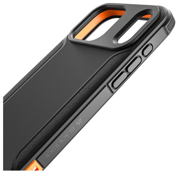 Cover für Apple iPhone 17 Pro Max  / 18 Pro Max  Ultra Robust (Schwarz, Orange) 