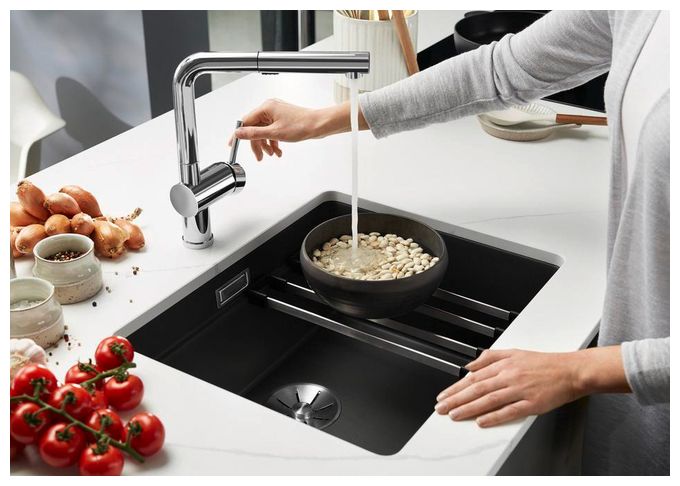 Silgranit 1 Becken  ETAGON 500-U Unterbauspüle für 60 cm Unterschrank (Grau) 