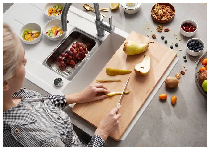 Silgranit 2 Becken  METRA 6 S Einbauspüle für 60 cm Unterschrank (Grau) 